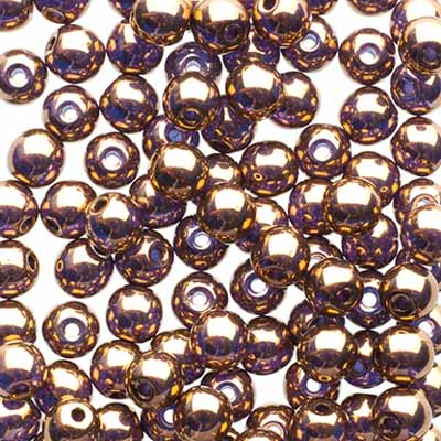 Glass Beads - 4mm - Round - Bronze (100)