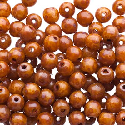 Glass Beads - 4mm - Round - Pink Alabaster Travertine (100)