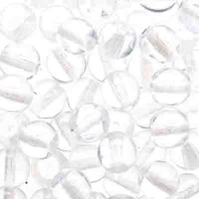 Glass Beads - 6mm - Round - Transparent Crystal (50)