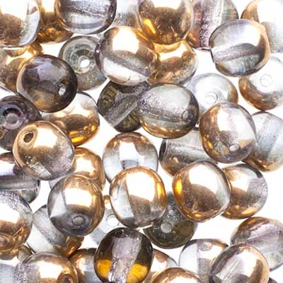 Glass Beads - 6mm - Round - Crystal Aurum (50)