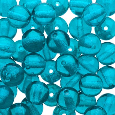 Glass Beads - 6mm - Round - Transparent Blue Zircon (50)