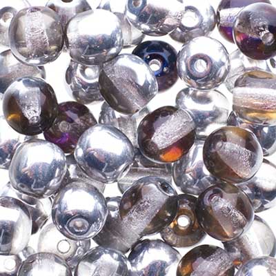 Glass Beads - 6mm - Round - Bermuda Blue (50)