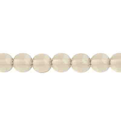 Glass Beads - 6mm Round - Transparent Black Diamond (31pc strand)