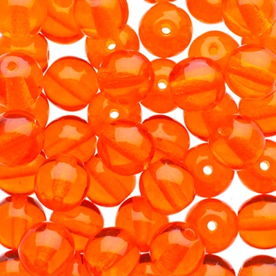 Glass Beads - 6mm - Round - Transparent Hyacinth (50)