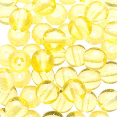 Glass Beads - 6mm - Round - Jonquil (50)