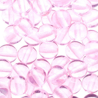 Glass Beads - 6mm - Round - Transparent Light Rose (50)