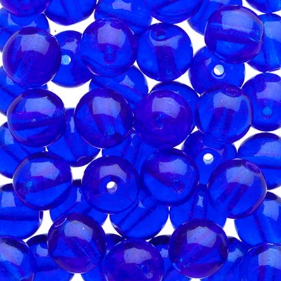 Glass Beads - 6mm - Round - Transparent Sapphire (50)