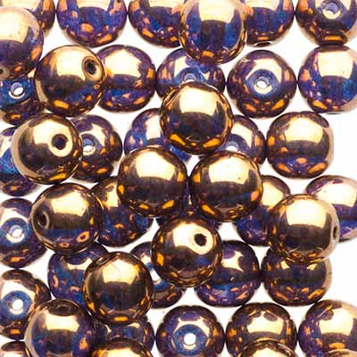 Glass Beads - 6mm - Round - Bronze (50)
