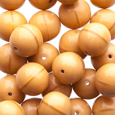 Glass Beads - 8mm - Round - Opaque Ivory (25)