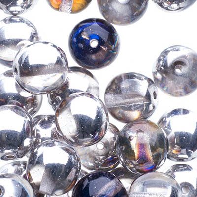 Glass Beads - 8mm - Round - Bermuda Blue (25)