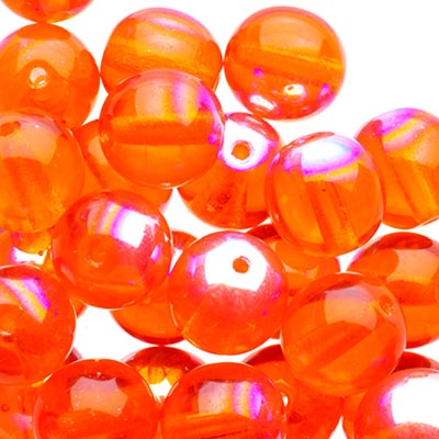 Glass Beads - 8mm - Round - Hyacinth AB (25)