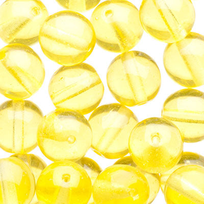 Glass Beads - 8mm - Round - Jonquil (25)