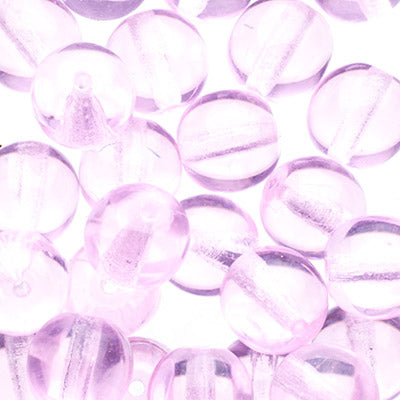 Glass Beads - 8mm - Round - Rose (25)