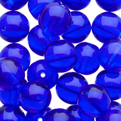 Glass Beads - 8mm - Round - Transparent Sapphire (25)
