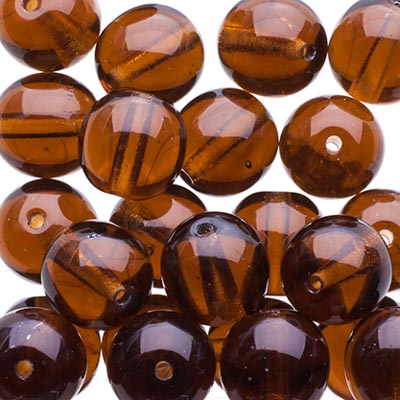 Glass Beads - 8mm - Round - Smoked Topaz (25)