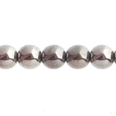 Glass Beads - 8mm Round - Chrome (22pc strand)