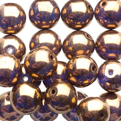 Glass Beads - 8mm - Round - Bronze (25)
