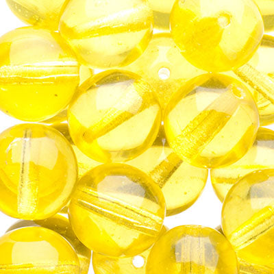 Glass Beads - 10mm - Round - Jonquil (25)