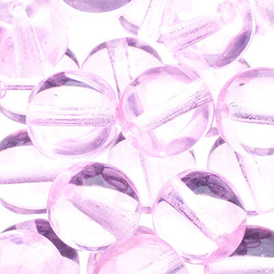 Glass Beads - 10mm - Round - Rose (25)