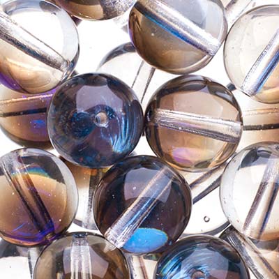 Glass Beads - 10mm - Round - Crystal Azuro (25)