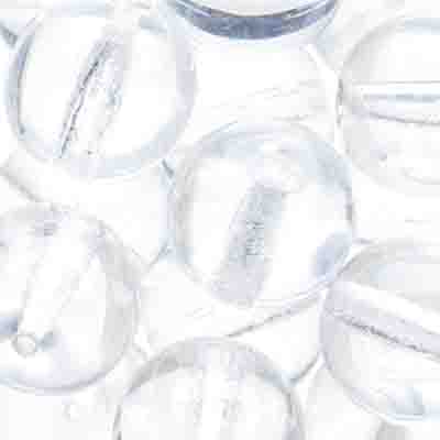 Glass Beads - 12mm - Round - Transparent Crystal (25)