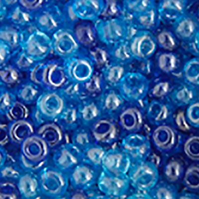 Czech Seed Beads - 2/0 - Blue Aqua Luster Mix 22g
