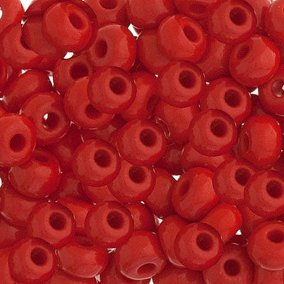 Czech Seed Beads - 2/0 - Opaque Red 22g