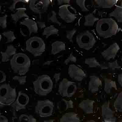 Czech Seed Beads - 2/0 - Opaque Black 22g
