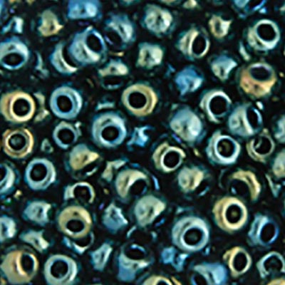 Czech Seed Beads - 2/0 - Opaque Green Iris 22g