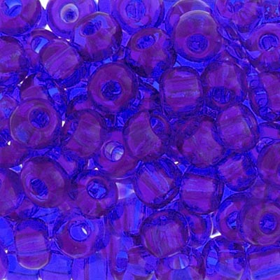 Czech Seed Beads - 2/0 - Transparent Cobalt Blue 22g