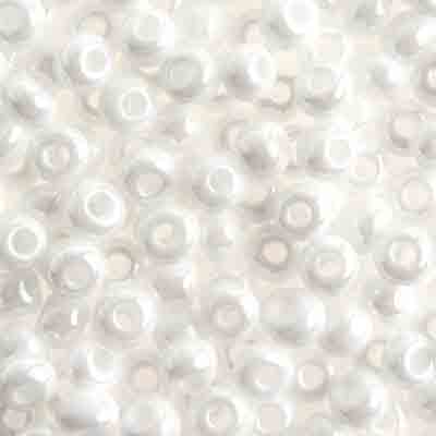 Czech Seed Beads - 2/0 - Lustre White 22g