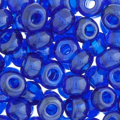 Czech Seed Beads - 2/0 - Transparent Royal Blue Lustre 22g