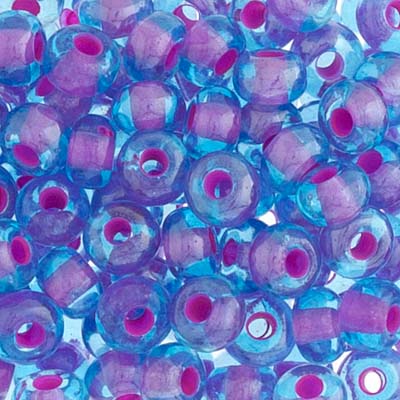 Czech Seed Beads - 2/0 - Aqua Purple Lined 22g