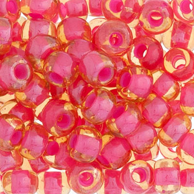 Czech Seed Beads - 2/0 - Topaz Pink Lined 22g