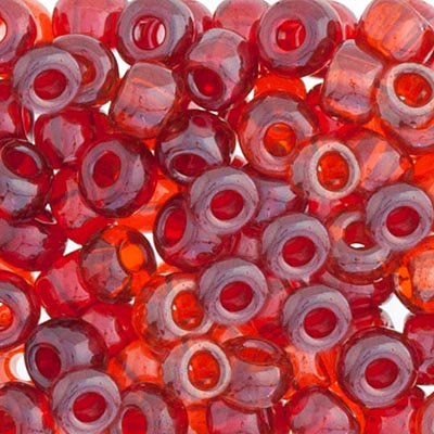Czech Seed Beads - 2/0 - Transparent Orange AB Matte 22g