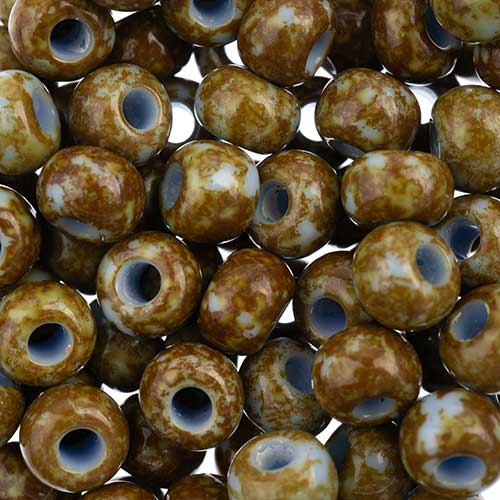 Czech Seed Beads - 2/0 - Light Blue Travertine 22g