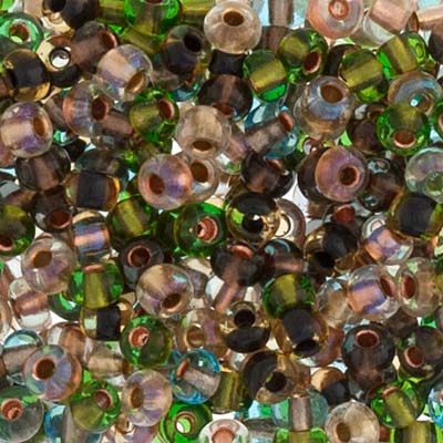 Czech Seed Beads - 6/0 - Color Lined Earth Tone Mix (22g)