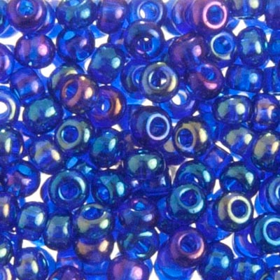 Czech Seed Beads - 6/0 - Transparent Iris Navy Blue (22g)