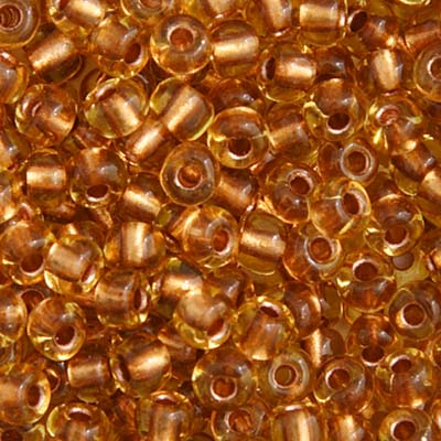Czech Seed Beads - 6/0 - Topaz/Copper Line (22g)