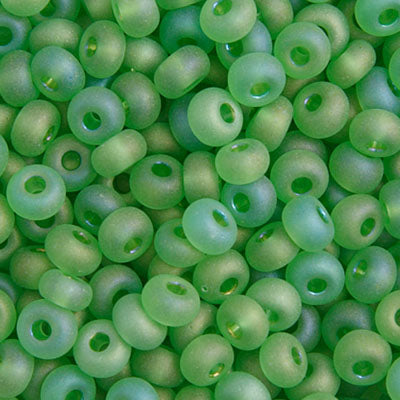Czech Seed Beads - 6/0 - Matte Light Green AB (22g)