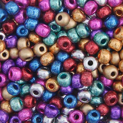 Czech Seed Beads - 6/0 - Metallic Multi Mix (22g)