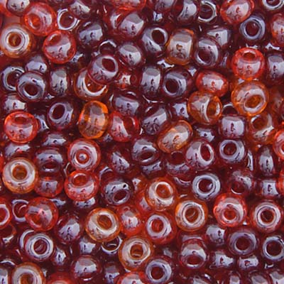 Czech Seed Beads - 6/0 - Luster Red Mix (22g)