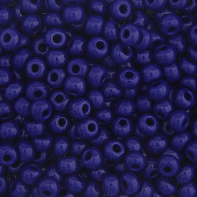 Czech Seed Beads - 6/0 - Opaque Dark Royal Blue (22g)