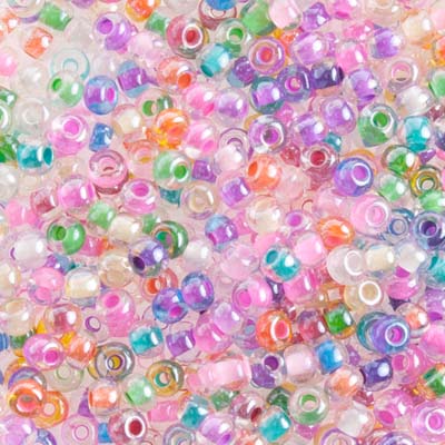 Czech Seed Beads - 6/0 - Colour Lined Crystal Mix (22g)