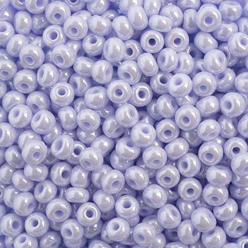 Czech Seed Beads - 6/0 - Opaque Natural Lilac Luster (22g)