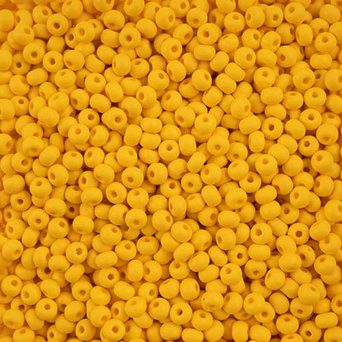 Czech Seed Beads - 6/0 - Permalux Dark Yellow Matte (Tube)