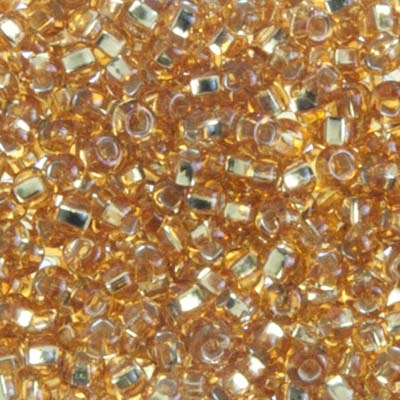 Czech Seed Beads - 8/0 - Silver Lined Gold (22g)