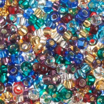 Czech Seed Beads - 8/0 - Silver Lined Multi Mix (22g)