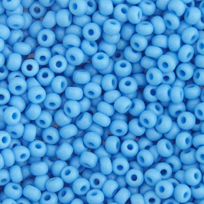 Czech Seed Beads - 8/0 - Opaque Light Blue (22g)