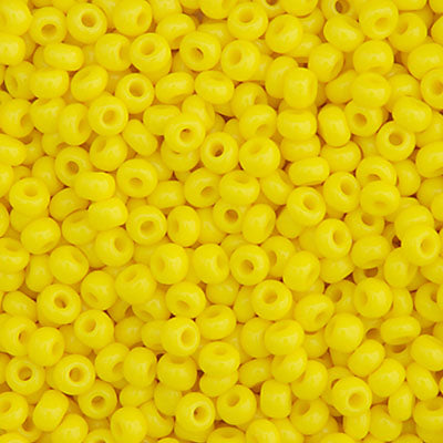 Czech Seed Beads - 8/0 - Opaque Lemon Yellow (22g)